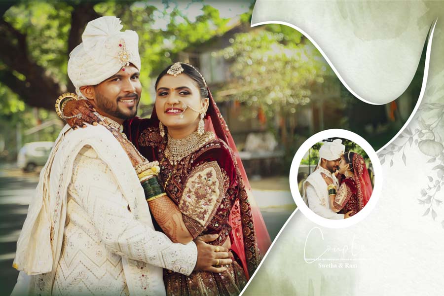 2025 Wedding Couple Portrait Album Cover PSD Template 12x18 23