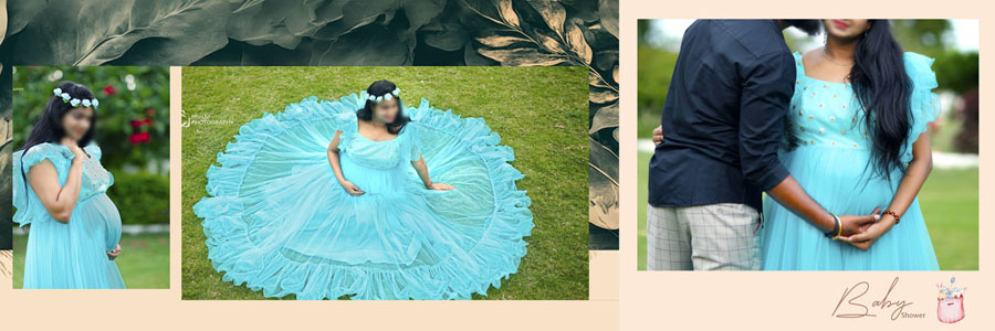 Beautiful Baby Shower 12x36 PSD Album Sheet with Creative Design