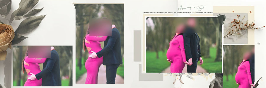 Premium Baby Shower Album PSD 12x36 Template Photoshop Ready