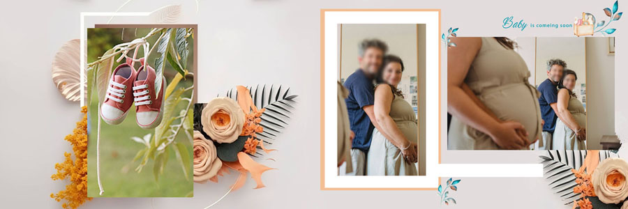 Creative Baby Shower Album 12x36 PSD Layout Editable in Photoshop