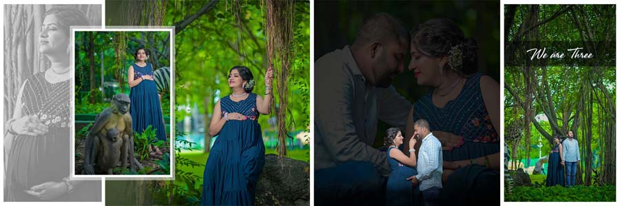 portrait collage maternity album 12x36 PSD premium design