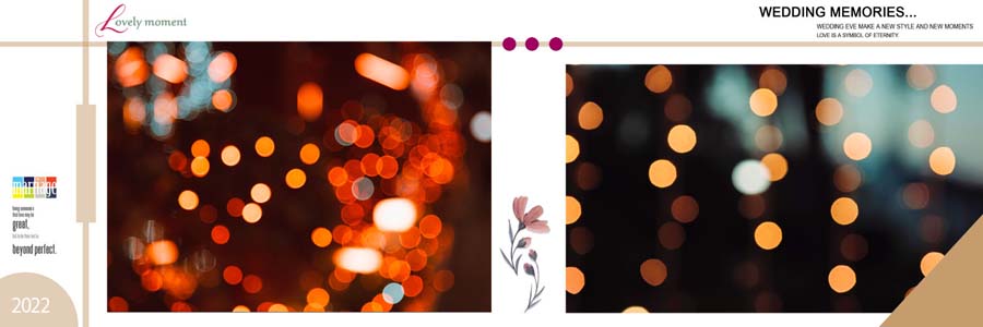 Pre wedding album 12x36 PSD with cinematic couple photo layout