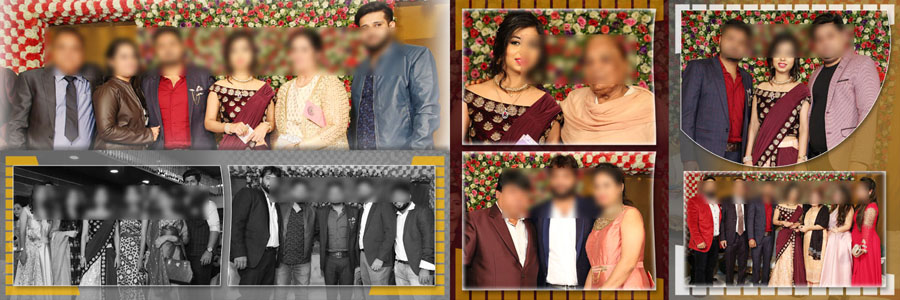 Elegant wedding reception album PSD template for designers