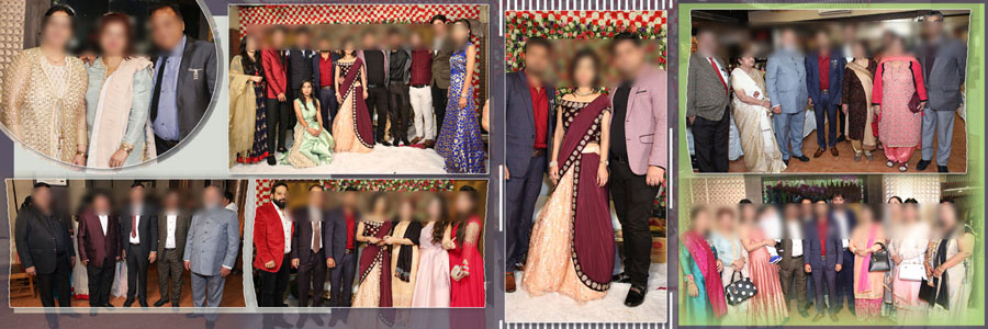 Wedding reception album design PSD with premium layout style