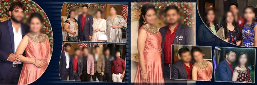 Modern wedding reception album design PSD for professional photographers