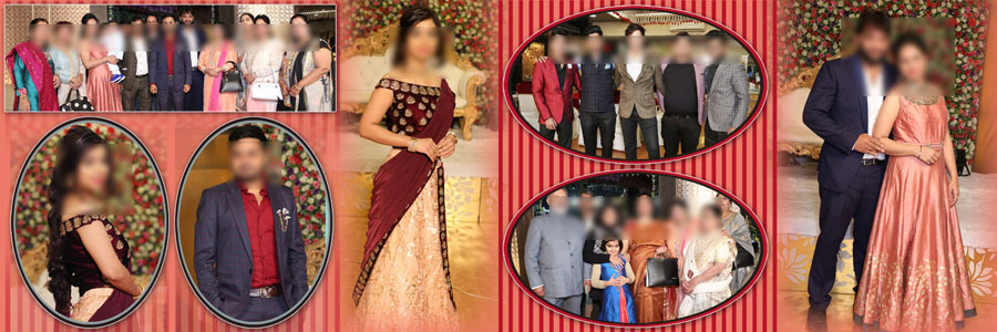 Elegant wedding reception album PSD template for premium album printing