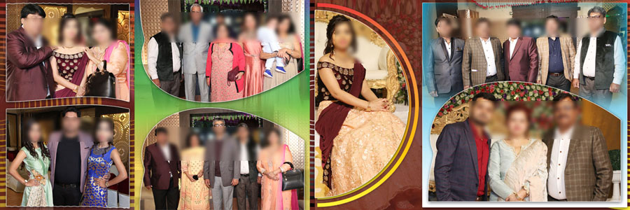Creative reception album design PSD layout for wedding photography