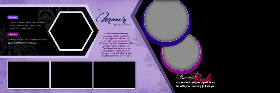 Elegant 12x36 Wedding Album Design PSD Layouts