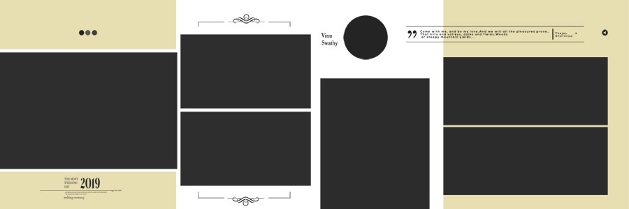 Free 12x36 Traditional Wedding Album Design PSD Templates