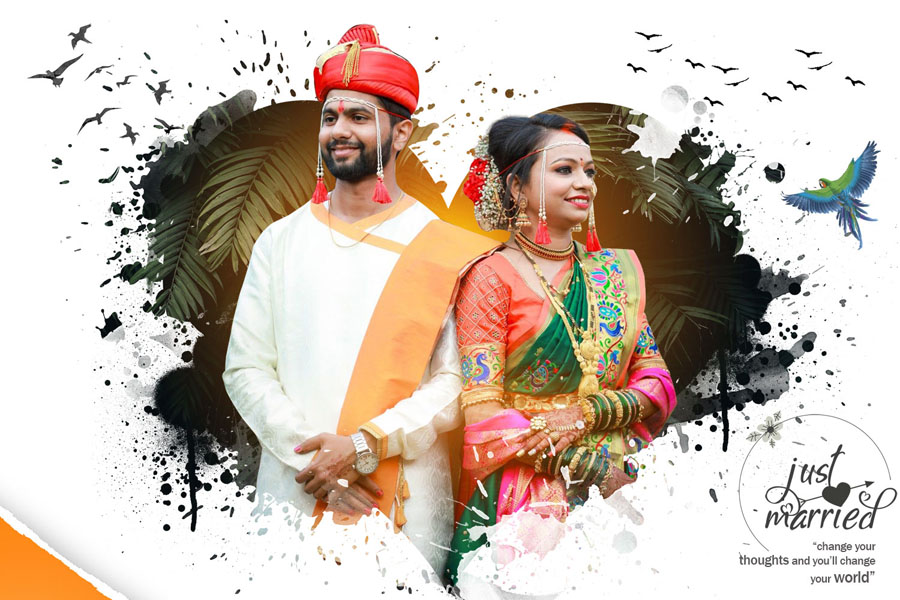 Marathi wedding album PSD template 12x18 traditional and modern design
