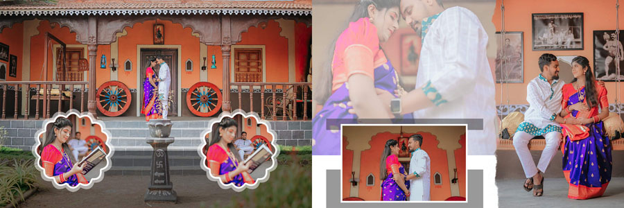 Maternity photography album design PSD template with soft colors