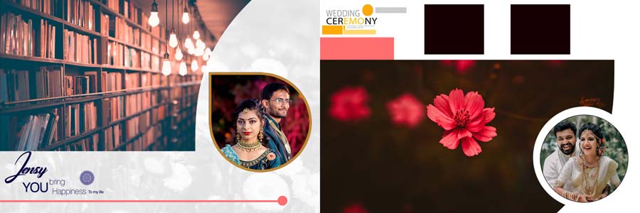 pre wedding couple album 12x36 psd romantic style