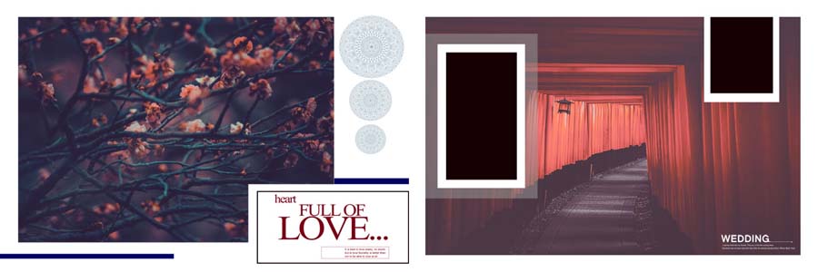 pre wedding album psd 12x36 with soft romantic background