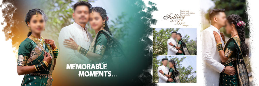 Latest Marathi wedding album design 12x36 PSD template download