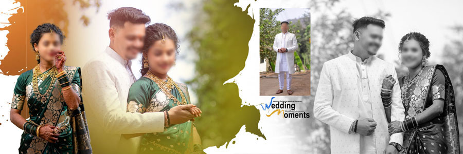 Traditional Marathi marriage album PSD 12x36 customizable layout
