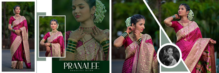 Marathi wedding album design PSD showing modern and traditional album style
