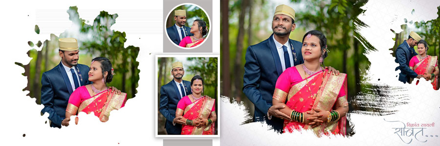 12x36 wedding album PSD for Marathi wedding photography projects