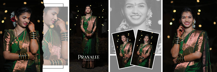 Indian wedding album design PSD 12x36 inspired by Maharashtrian wedding rituals