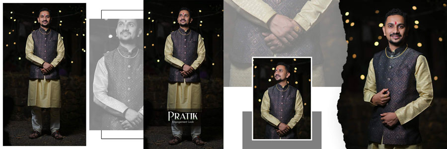 Professional 12x36 wedding album design PSD for Marathi wedding photography