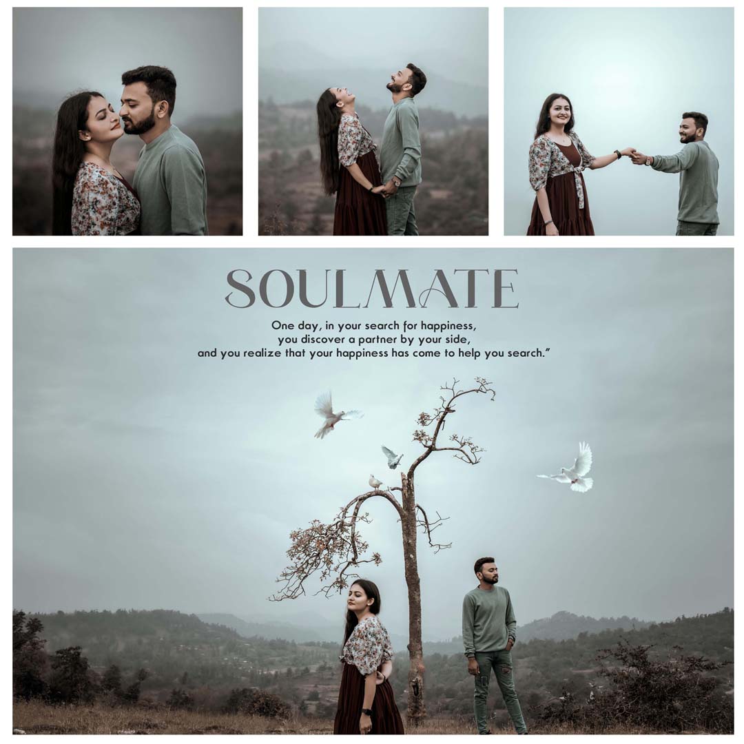 High quality wedding save the date Instagram PSD template 1080x1080