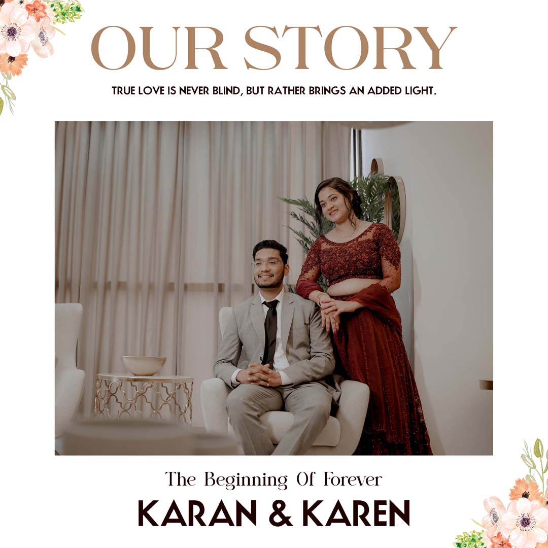 Wedding save the date Instagram post template PSD 1080x1080 stylish design