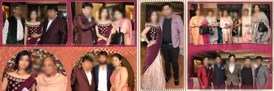 elegant 12x36 reception album PSD design with bride and groom photos