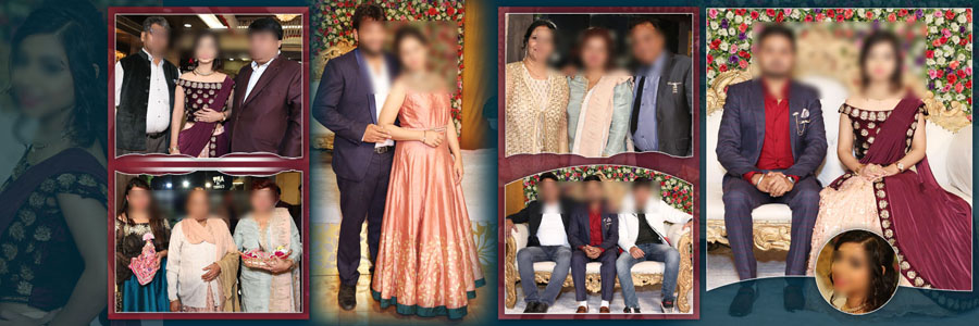 modern 12x36 reception album PSD design with wedding celebration theme