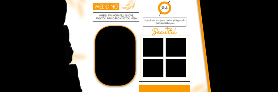 modern 12x36 wedding album PSD template for couple photography and album designing
