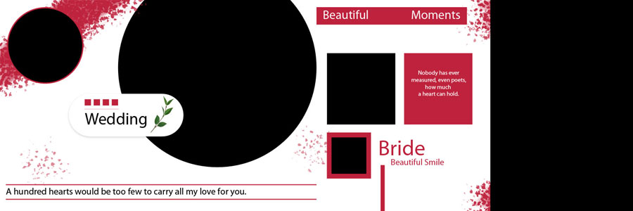 editable wedding album PSD template for bride and groom 12x36 photo album layout