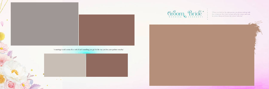 traditional wedding album 12x36 PSD layout for professional designers