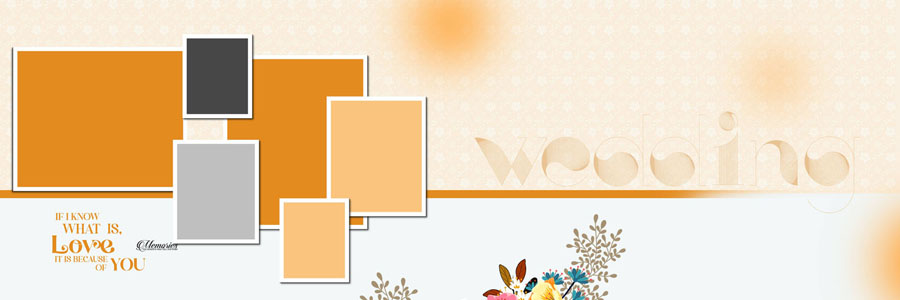 elegant 12x36 wedding album design with traditional theme PSD