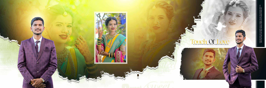 final Marathi wedding album PSD 12x36 template elegant closing page design