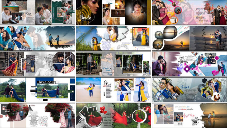 20 Creative Wedding Album Design PSD 12x36 Templates Free Download