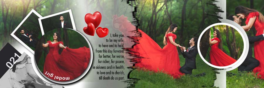 Wedding album PSD 12x36 artistic design with floral elements page 13
