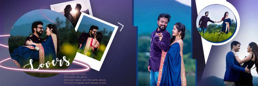 Creative 12x36 wedding album PSD professional photo layout page 14