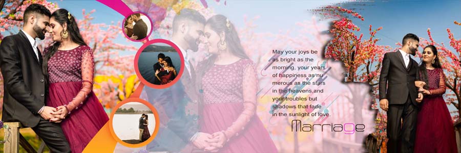 Wedding album PSD 12x36 creative photo layout design page 1