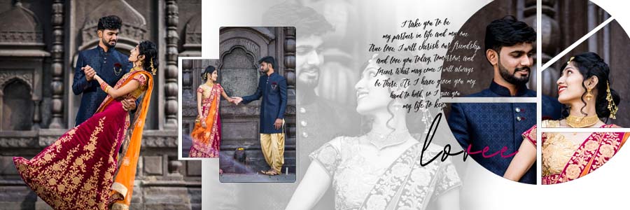 Wedding album design PSD 12x36 couple portrait layout elegant frame page 4