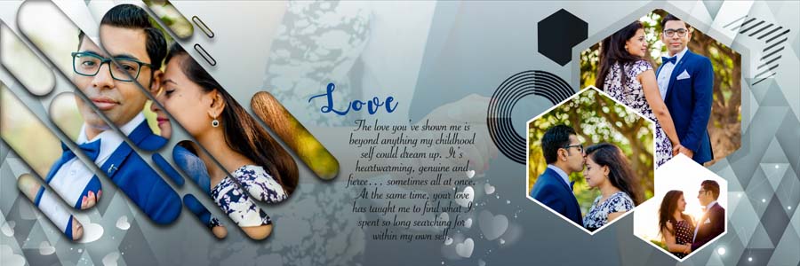 Creative 12x36 wedding album design PSD HD print quality page 7
