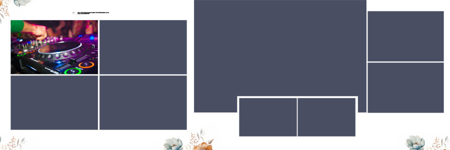 editable wedding album PSD template 12x36 with modern floral theme 5