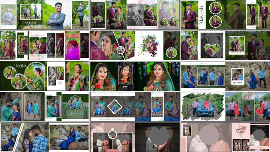 15 Creative Marathi Wedding Album Design 12x36 PSD Templates