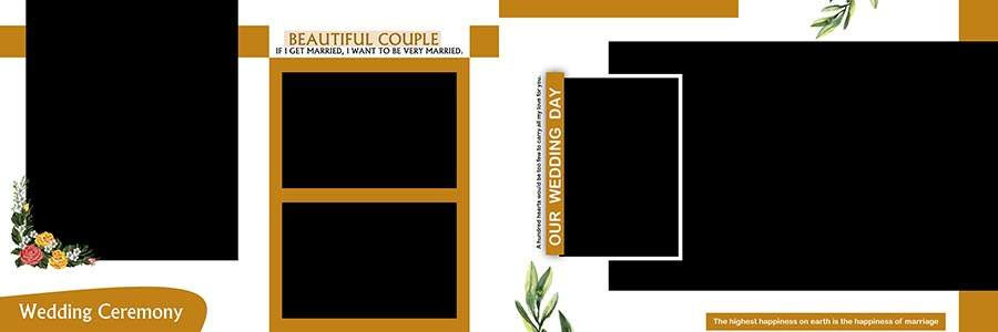 Wedding Couple Photo Album Design PSD