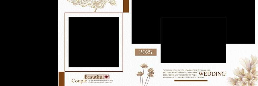 12x36 Couple Album Sheet Design Template