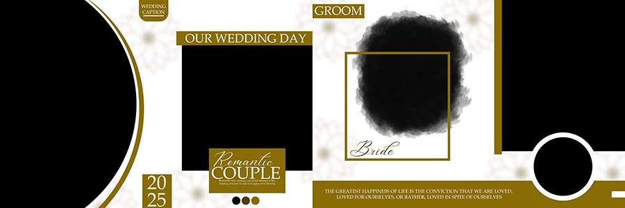 Creative Wedding Couple Album PSD Layout