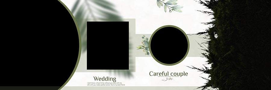 Romantic Couple Album Design 12x36 PSD Template