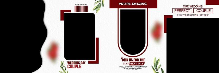 Creative Couple Album Design 12x36 Layout