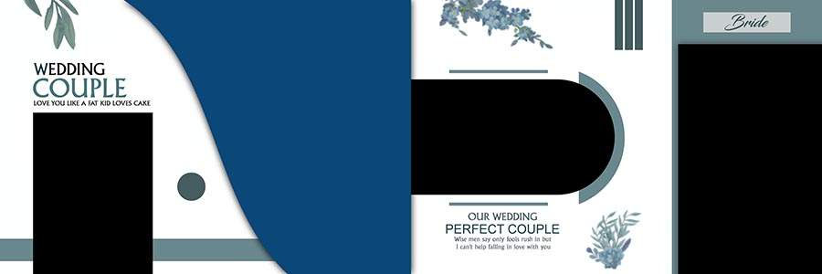 Couple Portrait Album Design 12x36 PSD