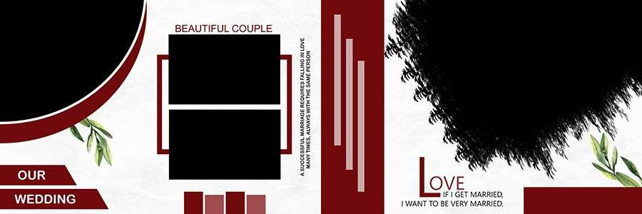 Editable Couple Album Design PSD Template