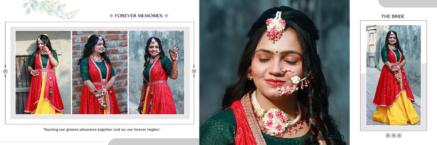 Professional Bridal Album Design PSD Template 12x36