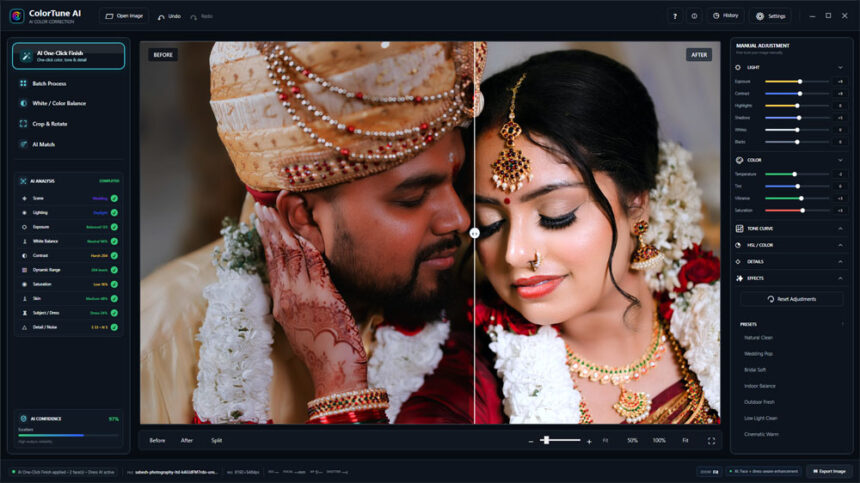 ColorTune AI: One-Click Finish Photo Color Correction Software