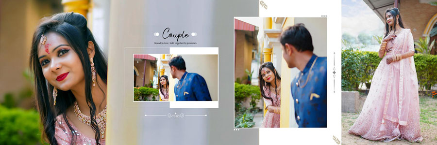 Indian Wedding Photo Album Design PSD for Photoshop